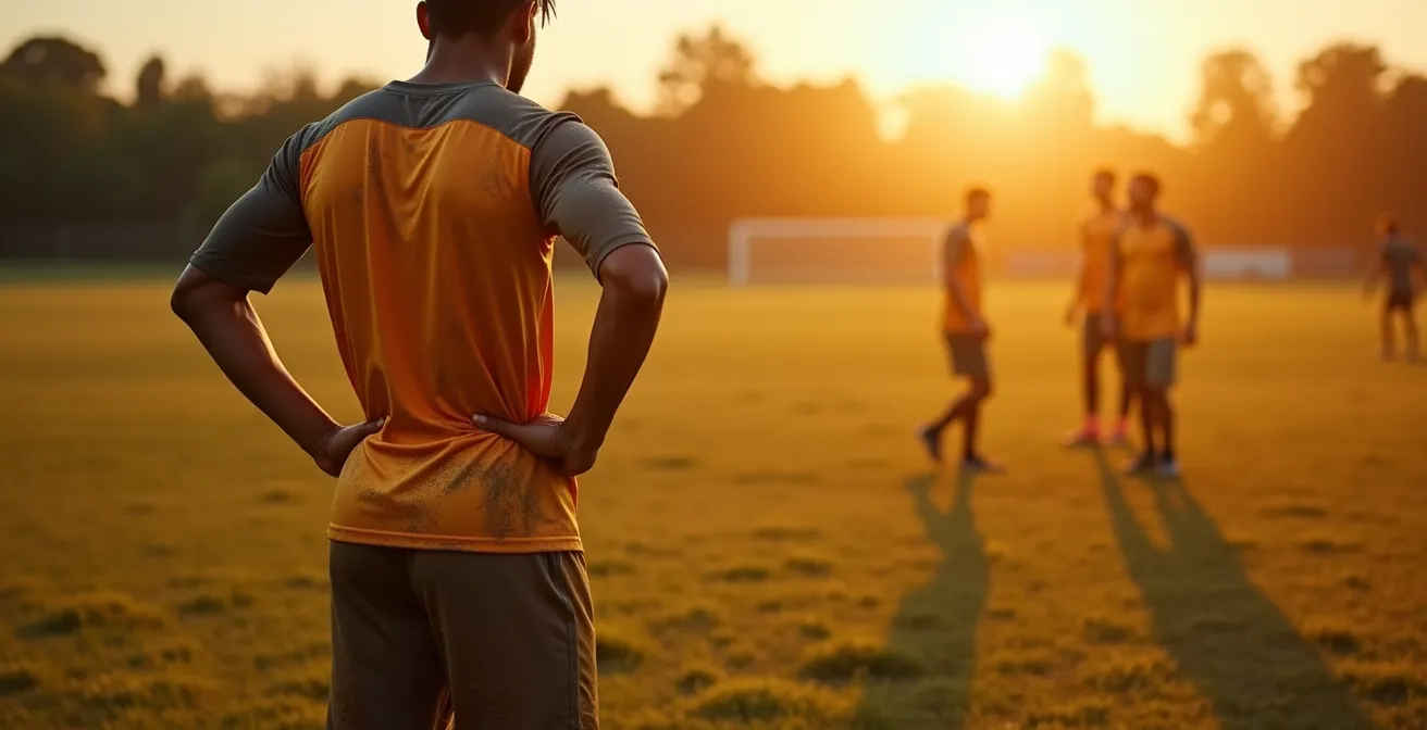 Abstract representation of wasted movement patterns on a football pitch