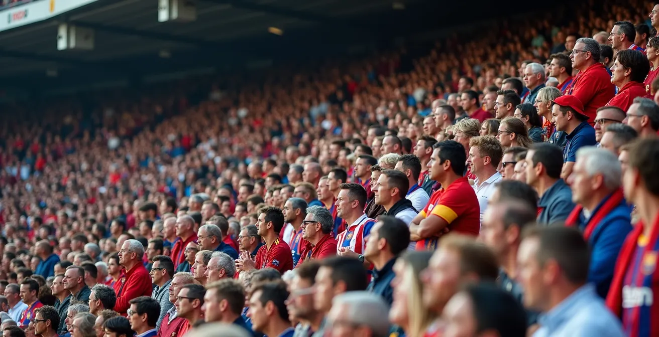 Different fan subcultures in various stadium sections