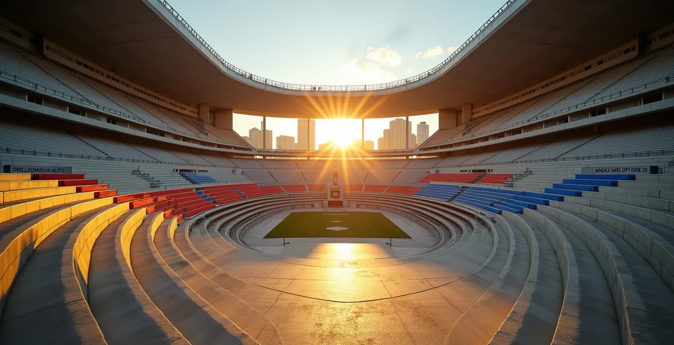 Stadium curve showing diverse ultra groups with different banners representing various ideologies