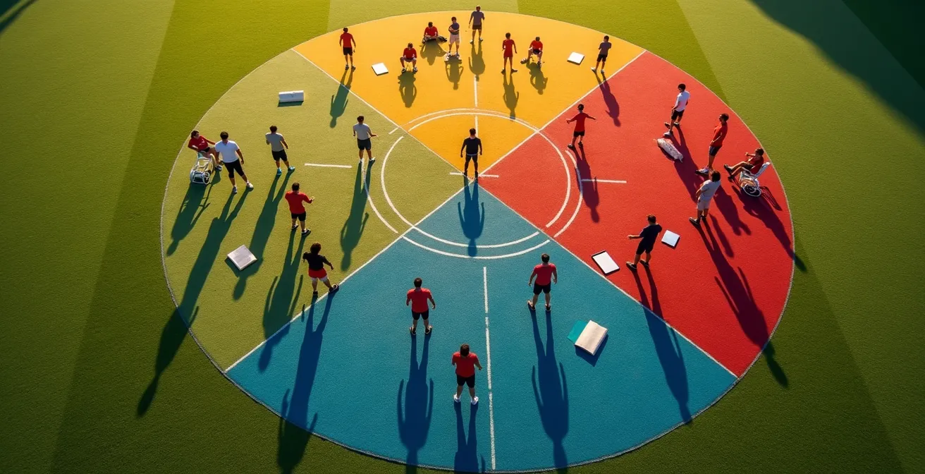 Visual representation of a balanced weekly schedule for U16 athletes